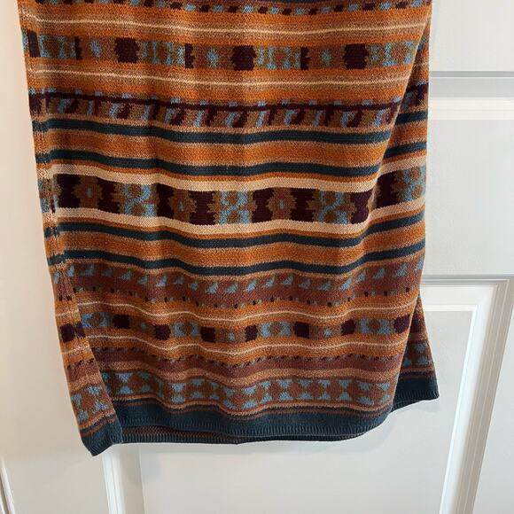 Peruvian Connection Women's Maxi Dress Dark Blue and‎ Brown Aztec Size S - Picture 8 of 8